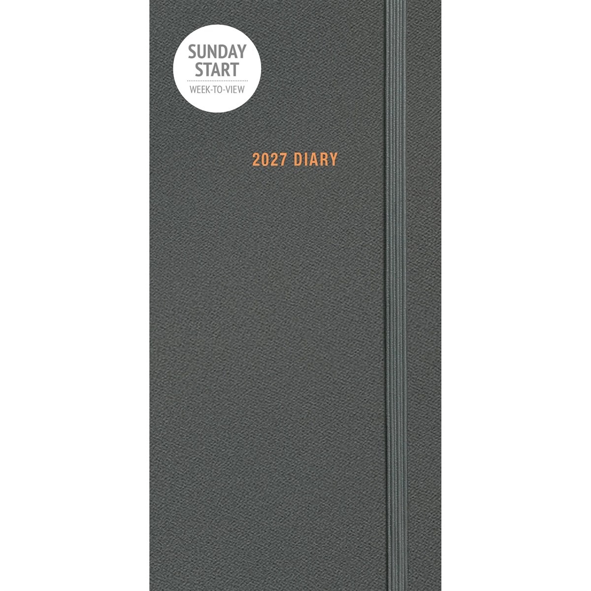 Fashion Diary Sunday Start Charcoal Slim Diary (Diary or journal) - Image 3
