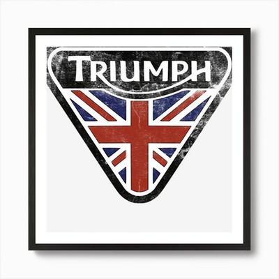 001.BK Triumph Motorrad Kunstdruck gerahmt Wandbild Poster Leinwanddruck Bild