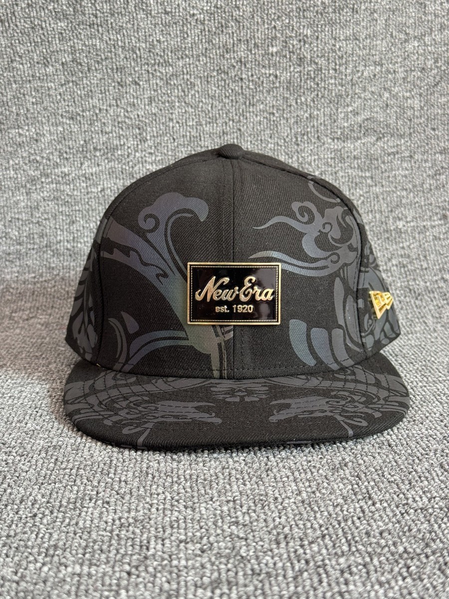 New Era 9FIFTY Streetwear Snapback Black Grey Flat Brim One Size Hat
