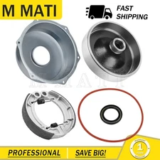Rear Brake Drum Hub Cover Kit w/ Brake Shoes For Yamaha Bruin 250 350 2004-2006