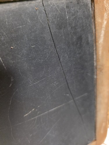 Antique 1800's Folding Primitive School Slates 4-Sided Wood Wool Wrapped 7"x9" - Picture 4 of 8