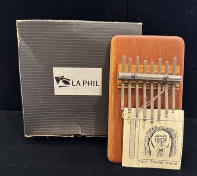 Handmade Wood Kalimba Thumb Piano LA Philharmonic Gift Finger Harp NEW / NOS