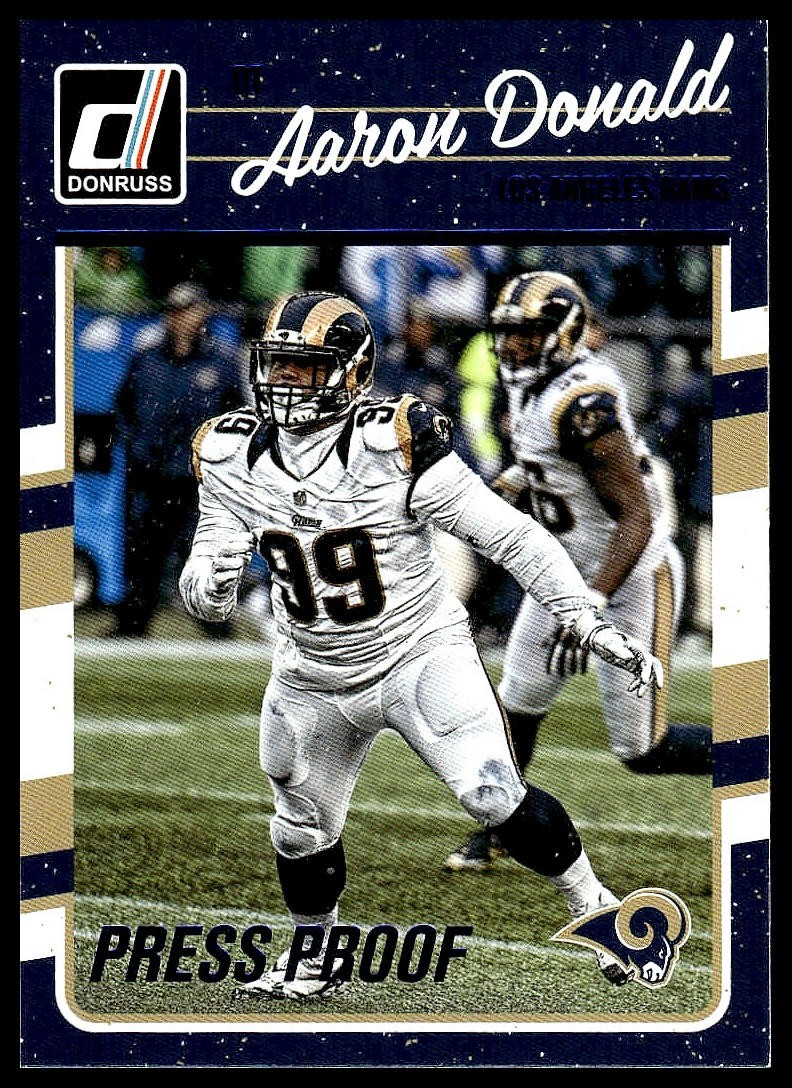2016 Donruss #158 Aaron Donald Press Proofs Blue