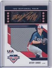 2019 Panini S&S #USA-BQ Avery Short Silhouettes Black Gold Auto Jersey 09/89