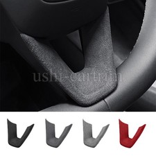 Alcantara Steering Wheel Trim Cover For Tesla New Model 3 2024 Model Y 2025 2026