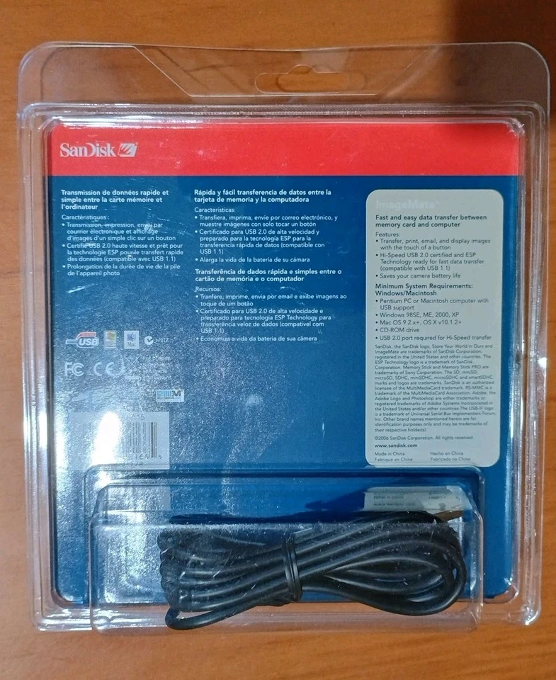 NEW SanDisk ImageMate USB 2.0 5-in-1 Card Reader/Writer SDDR-99-A15 New In Box - Image 2 of 2