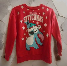 Age 10-11 Years Merry Stitchmas Christmas Stitch Sweatshirt Primark Kids Unisex