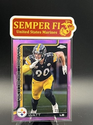 #258 T.J. Watt 2025 Topps Chrome Pink Refractor #/250