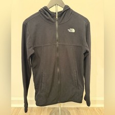The North Face Youth XL Full Zip Fleece Hoodie   Black