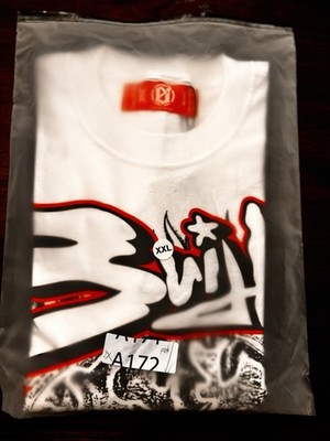 Evil Vice Graphic Print T-Shirt White XXL 'Evil Thoughts Surround My Brain'