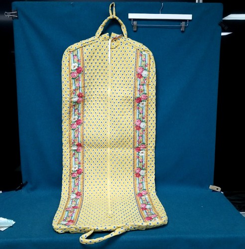 VTG Vera Bradley Yellow Elizabeth Retired Roses Pattern Large Garment Bag USA