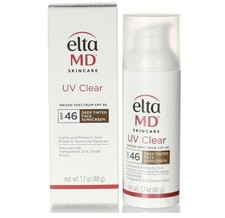 Elta MD UV Clear Deep Tinted Spectrum SPF 46 Sunscreen 1.7oz NIB Exp 2026/04