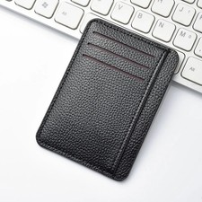 Slim Minimalist Front Pocket RFID Blocking Leather Wallets for Men Women