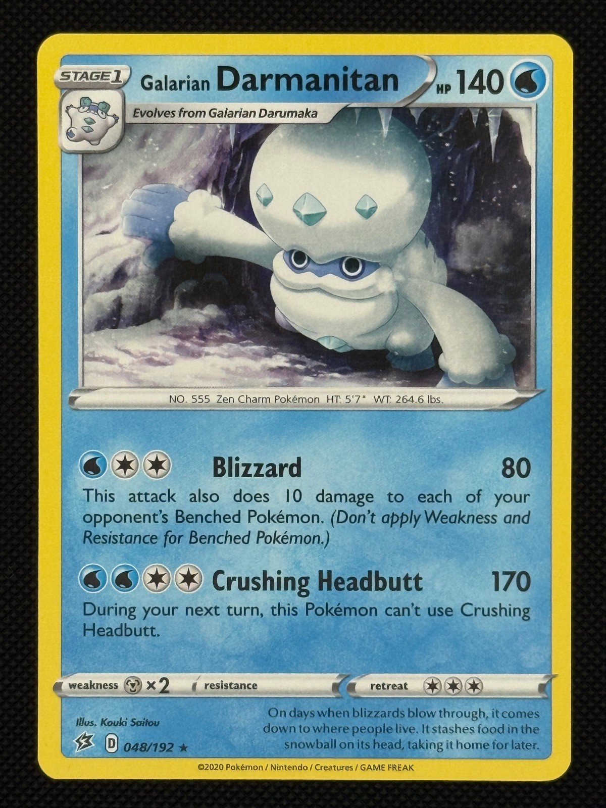 Galarian Darmanitan 048/192 Rare Rebel Clash Near Mint
