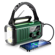 Emergency Weather Radio 10000Mah Solar Hand Crank Portable AM/FM/NOAA with Flash