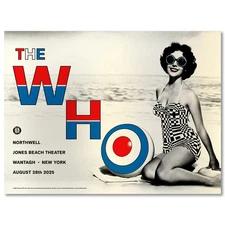 AUTHENTIC THE WHO POSTER Jones Beach Wantagh NY 8/28 2025 #/40 citrine stardream