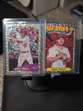2024 Topps Mike Trout MLB Baseball 2 Card Lot California Angels Silver Foil