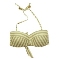 Rylee  Cru Small Cici Bikini Top Grey Stripe Swimwear Beachwear Summer