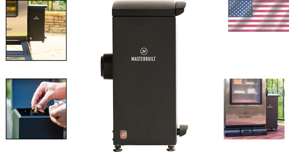 Fumar sin esfuerzo: ahumador lento negro con calefacción automática de leña y fácil limpieza Foto 2 de 4