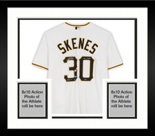 Framed Paul Skenes Pirates Signed White Nike Replica Jersey w/Inscs - LE 10