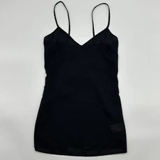 Farm Rio Women's Size XS Black Sheer Sleeveless V-Neck Viscose Mini Slip Dress