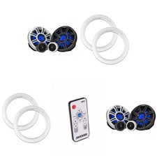 Kicker 2 Pair 51MSS65 LED 6.5" Premium Marine Component with a Pair of 50...