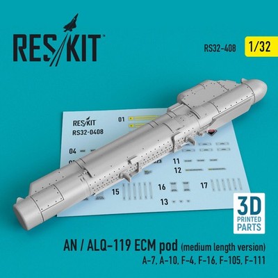 ResKit RS32-0408 - 1:32 AN / ALQ-119 ECM pod (medium length version) (A-7, A-10,