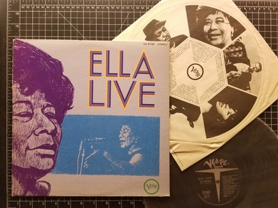 ELLA FITZGERALD Ella Live LP 1968 VG+/VG+ w/ INNER Verve VINYL V6-8748 STEREO