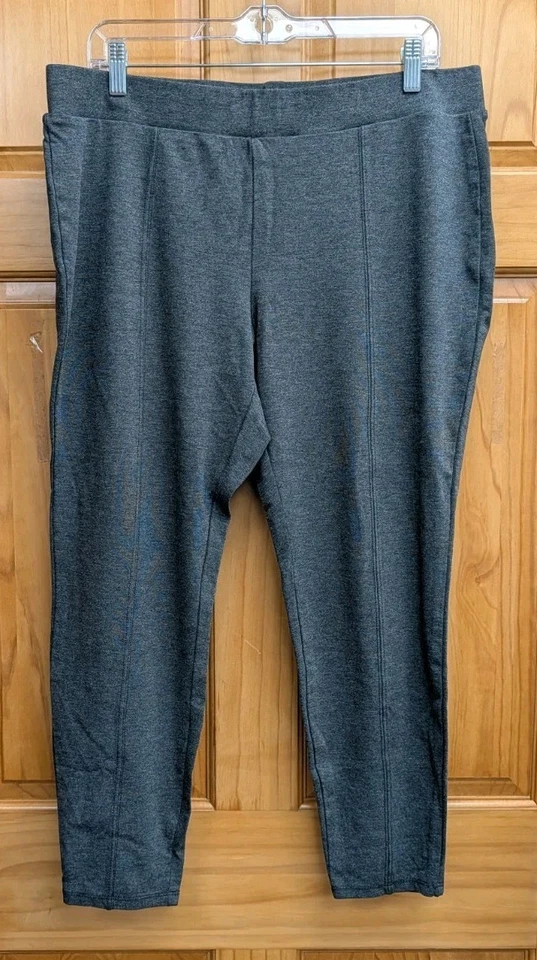 Legging Ponte Glory Desteñido Talla XL 16-18 Gris Elastizado Yoga Entrenamiento Foto 2 de 4