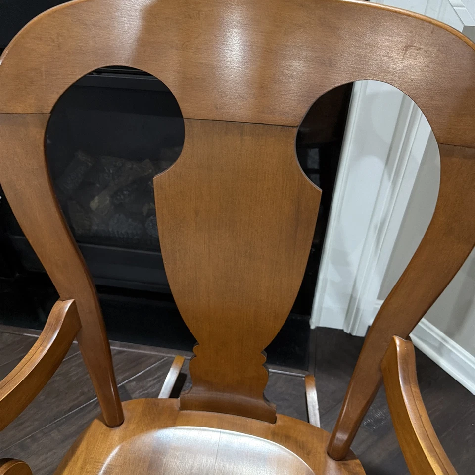 Mecedora de colección Mid-Century Tell City Furniture de arce duro 37" con respaldo de globo Foto 2 de 4