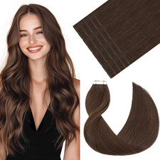 Vinbao Tape In Hair Extensions Human Hair Color 4 Medium Brown Tape In