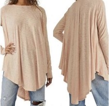 Free People | We The Free ARIA Trapeze Long Sleeve Top XS Misty Mink Pink