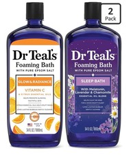 Dr Teal's Foaming Bath Set Vitamin C  Sleep Blend Epsom Salt 34oz Pack of 2 