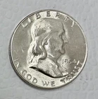1954-D Silver Ben Franklin Half Dollar, Brilliant Uncirculated
