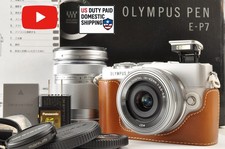  Top Mint   OLYMPUS PEN E-P7 Mirrorless Camera White W zoom lens Kit US ships