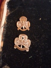 Vintage Girl Guide Necker Pins 1 Brass  1 Copper