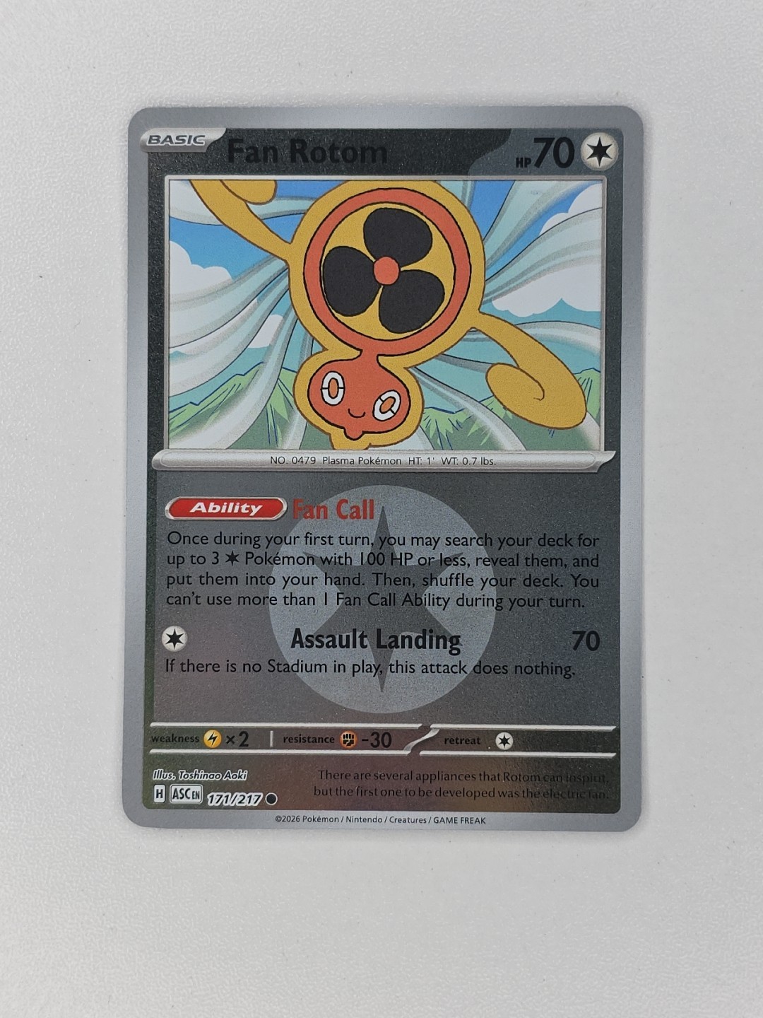 Fan Rotom - (Energy Symbol Pattern) 171/217 Me: Ascended Heroes Reverse Holo
