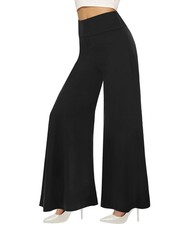 Wide Leg Palazzo Pants for Women - Casual Soft High Waist Lounge Pants Loose ...