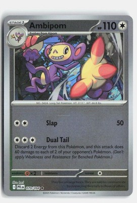Ambipom 079/094 Phantasmal Flames Rare Pokemon Reverse Holo NM