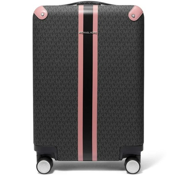 Michael Michael Kors Signature Travel Hardcase Trolley Carry-on Bag Black / Pink