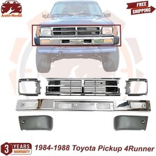 Front Bumper Chrome Grille Assembly Kit For 1984-1988 Toyota Pickup 4runner Front Bumper Chrome Grille Assembly Kit For 1984-1988 Toyota Pickup 4runner