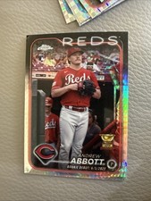 2024 Topps Chrome Rookie RC Andrew Abbott Cincinnati Reds Baseball Card. rookie card picture
