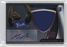 2011 Topps Platinum Refractor Rookie /475 Prince Amukamara Jumbo Patch Auto 4at