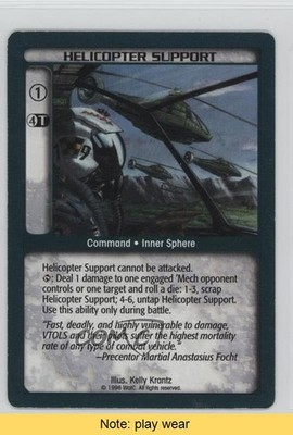 1996-98 Battletech CCG Helicopter Support READ 2s8