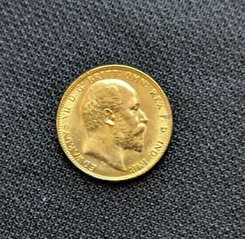 1908 Gold Sovereign British Coin  King George V