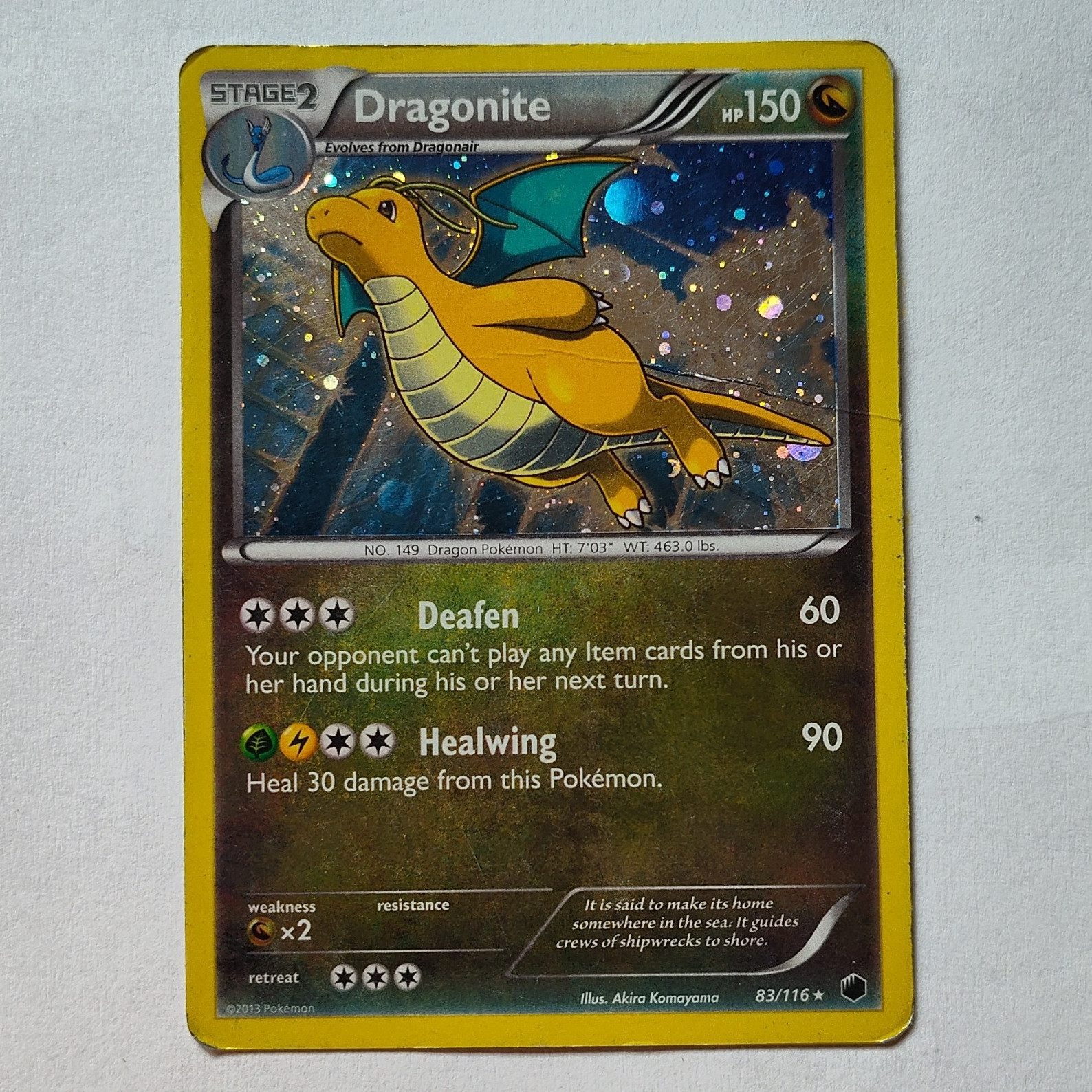 Pokemon Dragonite 83/116 Plasma Freeze Holo Rare Holo 150 HP English 2013