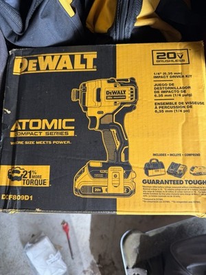 DEWALT DCF809D1 20V Compact Brushless Impact Driver Kit w/Battery, Charger, Bag