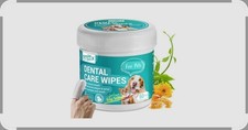 Easy to Use 50 PCS Dog and Cat Dental Wipes - Fresh Breath and Healthy Teeth