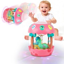 Baby Girl Toys 612 Months, Dinosaur Rotating Light Up Musical Baby Toys for 0...