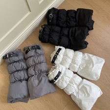 Punk Lady Down Leg Warmer Calf Socks Buckle Winter Boot Cuffs Covers Thicken